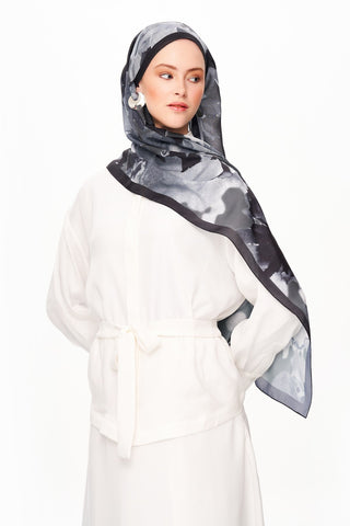 Moi Scarf Brume d’Amour Fransız İpeği Şal Antrasit
