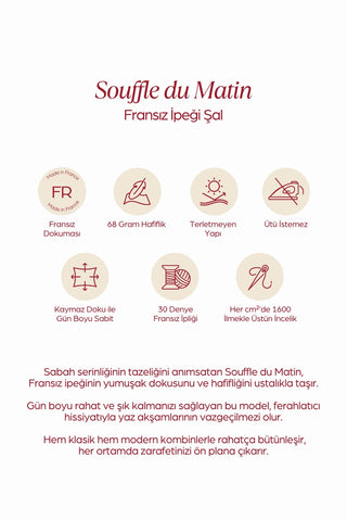 Souffle du Matin Fransız İpeği Şal Sarı