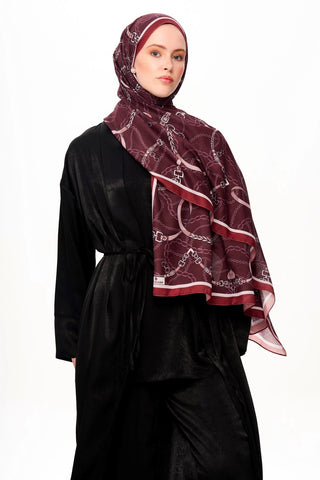 Côte d’Azur Superior Soft Desenli Şal Bordo