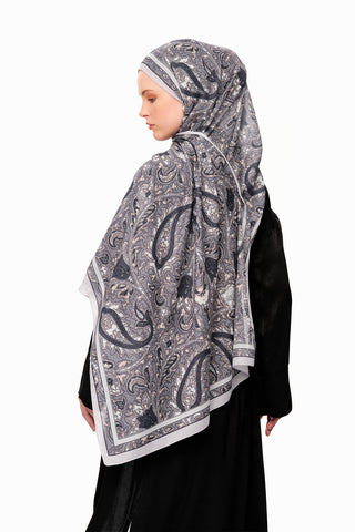SİLVER ROSE Superior Soft Desenli Şal Siyah