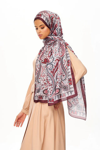 ROYAL TANGLE Refined Jan Jan Şal Bordo