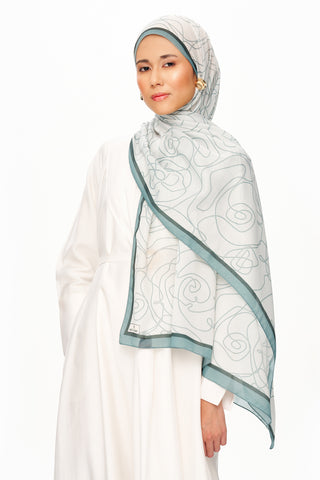 Vian Rose Superior Soft Desenli Şal Pastel Yeşil