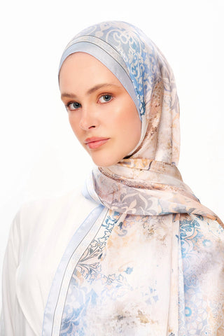 ETHEREAL BLOOM Refined Jan Jan Şal Kırık Beyaz