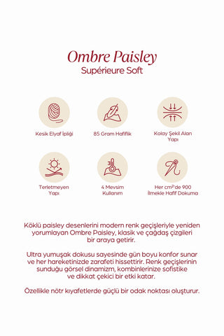 PAİSLEY SHADOW Superior Soft Desenli Şal Koyu Mavi