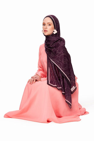 Vian Rose Superior Soft Desenli Şal Mor