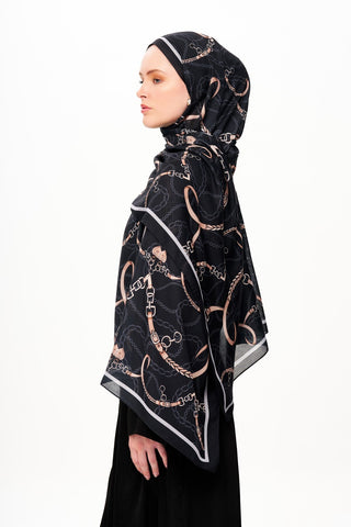 Côte d’Azur Superior Soft Desenli Şal Dark