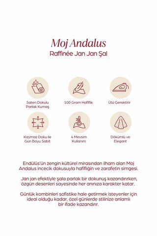 MOJ ANDALUS Refined Jan Jan Şal Toz Pembe