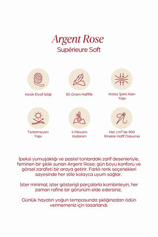 Moi Scarf Argent Rose Supérieure Soft Desenli Şal Kahverengi