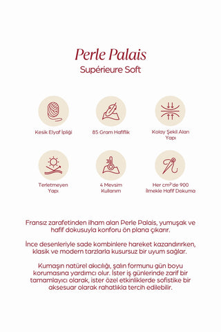 Pearl Palace Superior Soft Desenli Şal Siyah