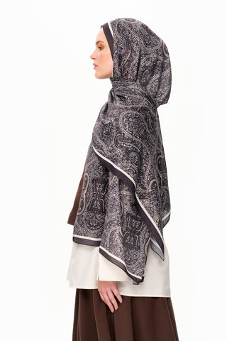 Pearl Palace Superior Soft Desenli Şal Derin Siyah