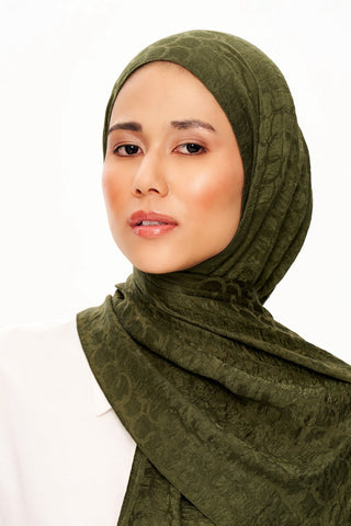 Moi Scarf Perle Premium Jakarlı Şal Adaçayı
