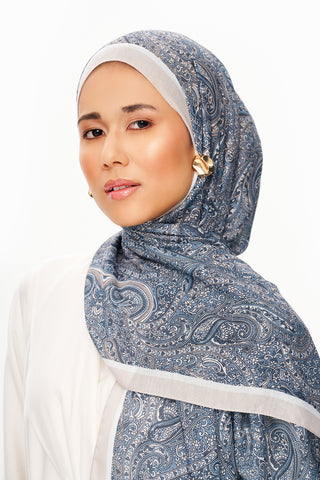 Pearl Palace Superior Soft Desenli Şal Soluk Mavi