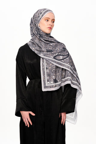 SİLVER ROSE Superior Soft Desenli Şal Siyah