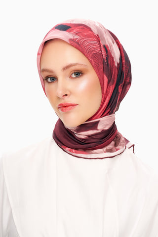 Moi Scarf Fleur de Ciel Kare Eşarp Bordo