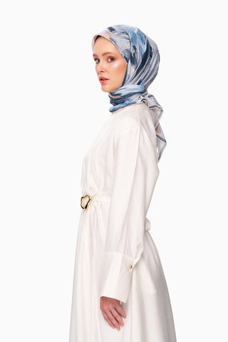 Moi Scarf Fleur de Ciel Kare Eşarp Mavi