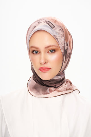 Moi Scarf Fleur de Ciel Kare Eşarp Bej