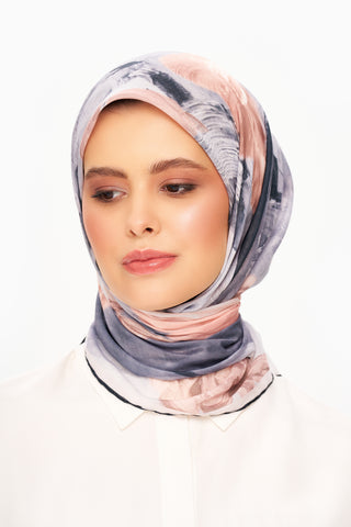 Moi Scarf Fleur de Ciel Kare Eşarp Gri