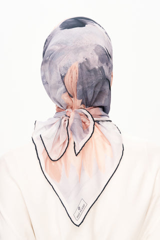 Moi Scarf Fleur de Ciel Kare Eşarp Gri