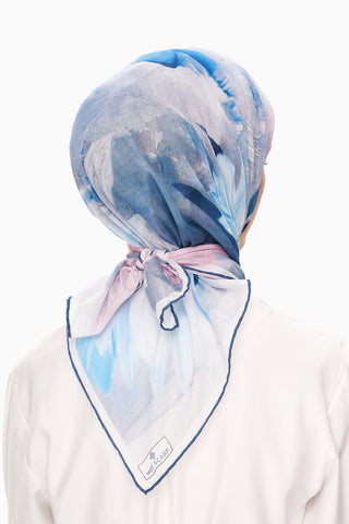 Moi Scarf Fleur de Ciel Kare Eşarp Bebe Mavi