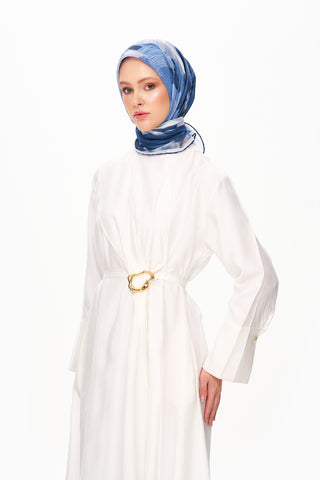Moi Scarf Fleur de Ciel Kare Eşarp Koyu Mavi