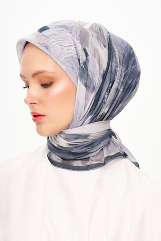 Moi Scarf Fleur de Ciel Kare Eşarp Füme