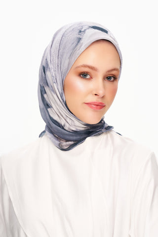 Moi Scarf Fleur de Ciel Kare Eşarp Füme
