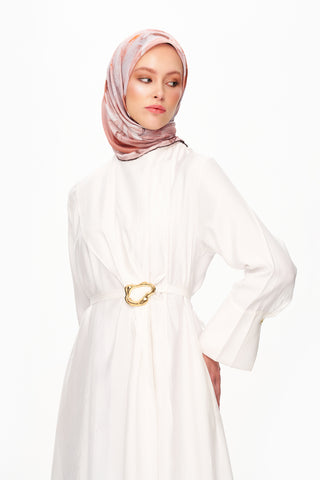 Moi Scarf Fleur de Ciel Kare Eşarp Somon