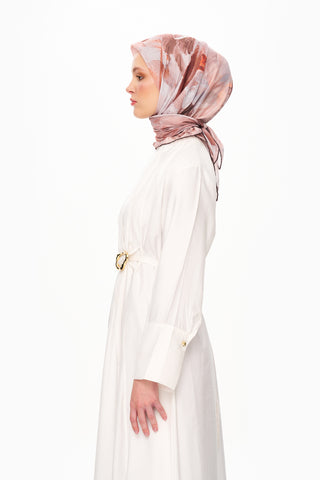 Moi Scarf Fleur de Ciel Kare Eşarp Somon