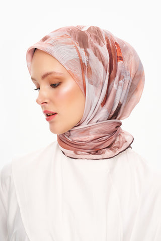 Moi Scarf Fleur de Ciel Kare Eşarp Somon