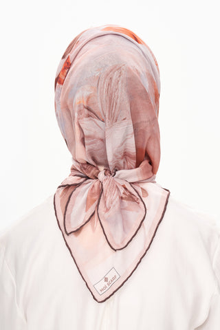 Moi Scarf Fleur de Ciel Kare Eşarp Somon