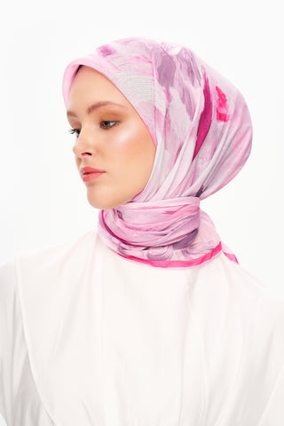 Moi Scarf Fleur de Ciel Kare Eşarp Pembe