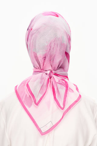 Moi Scarf Fleur de Ciel Kare Eşarp Pembe