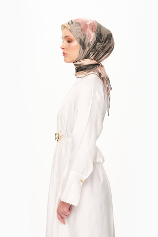 Moi Scarf Fleur de Ciel Kare Eşarp Haki