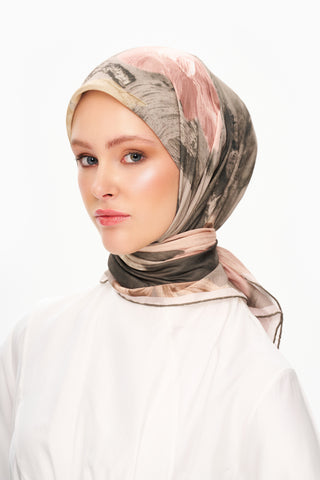Moi Scarf Fleur de Ciel Kare Eşarp Haki