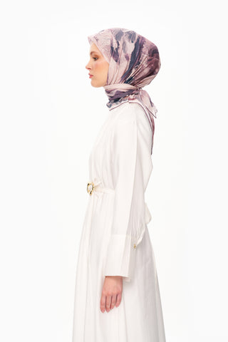 Moi Scarf Fleur de Ciel Kare Eşarp Mor