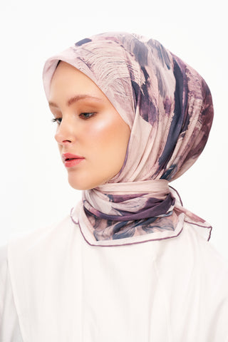 Moi Scarf Fleur de Ciel Kare Eşarp Mor