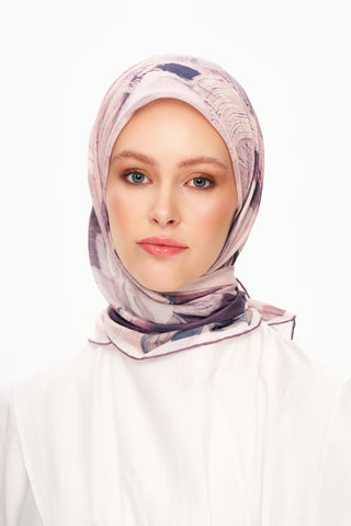 Moi Scarf Fleur de Ciel Kare Eşarp Mor