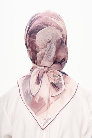 Moi Scarf Fleur de Ciel Kare Eşarp Mor
