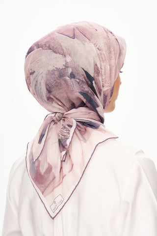 Moi Scarf Fleur de Ciel Kare Eşarp Mor