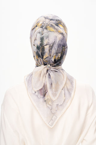 Moi Scarf Fleur d’Ombre Kare Eşarp Gri