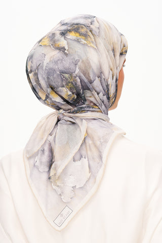 Moi Scarf Fleur d’Ombre Kare Eşarp Gri