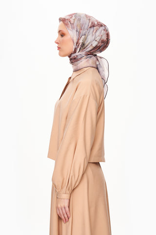 Moi Scarf Fleur d’Ombre Kare Eşarp Kiremit