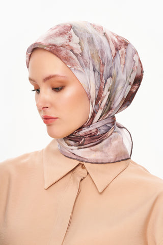 Moi Scarf Fleur d’Ombre Kare Eşarp Kiremit