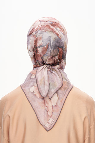 Moi Scarf Fleur d’Ombre Kare Eşarp Kiremit