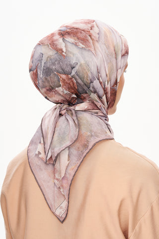 Moi Scarf Fleur d’Ombre Kare Eşarp Kiremit