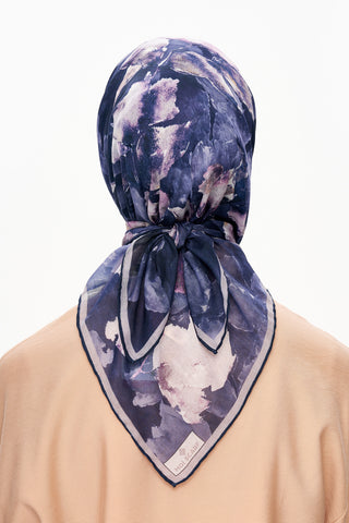Moi Scarf Fleur d’Ombre Kare Eşarp Lacivert