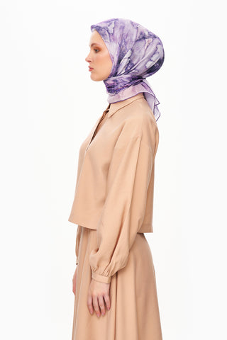 Moi Scarf Fleur d’Ombre Kare Eşarp Mor