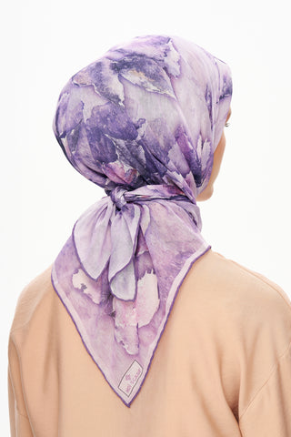 Moi Scarf Fleur d’Ombre Kare Eşarp Mor