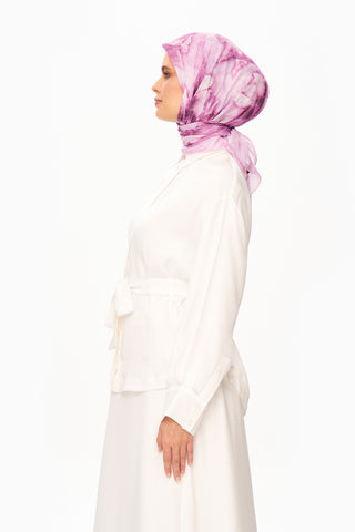 Moi Scarf Fleur d’Ombre Kare Eşarp Pembe