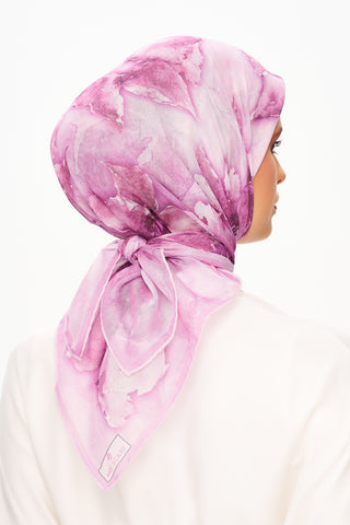 Moi Scarf Fleur d’Ombre Kare Eşarp Pembe